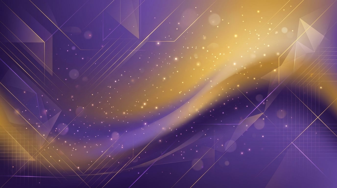 Abstract gold and purple technology background